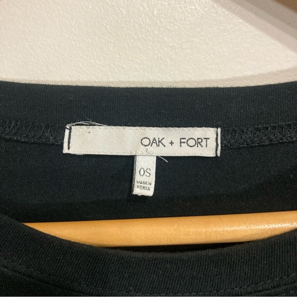 Oak + Fort Black Sheer Stretchy Mesh Sleeves Oversized Loose Fit - Picture 8 of 9